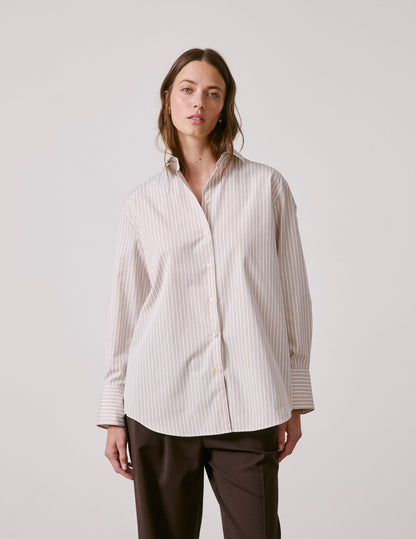 Beige striped Mathilde shirt