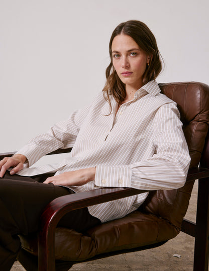 Beige striped Mathilde shirt