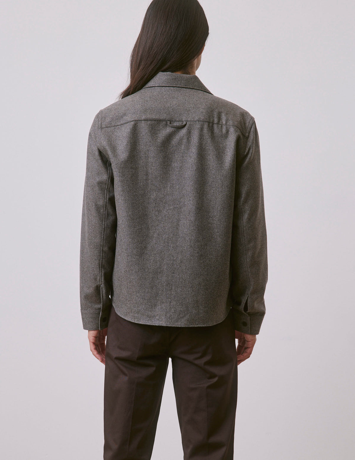 Taupe flannel Maxime overshirt