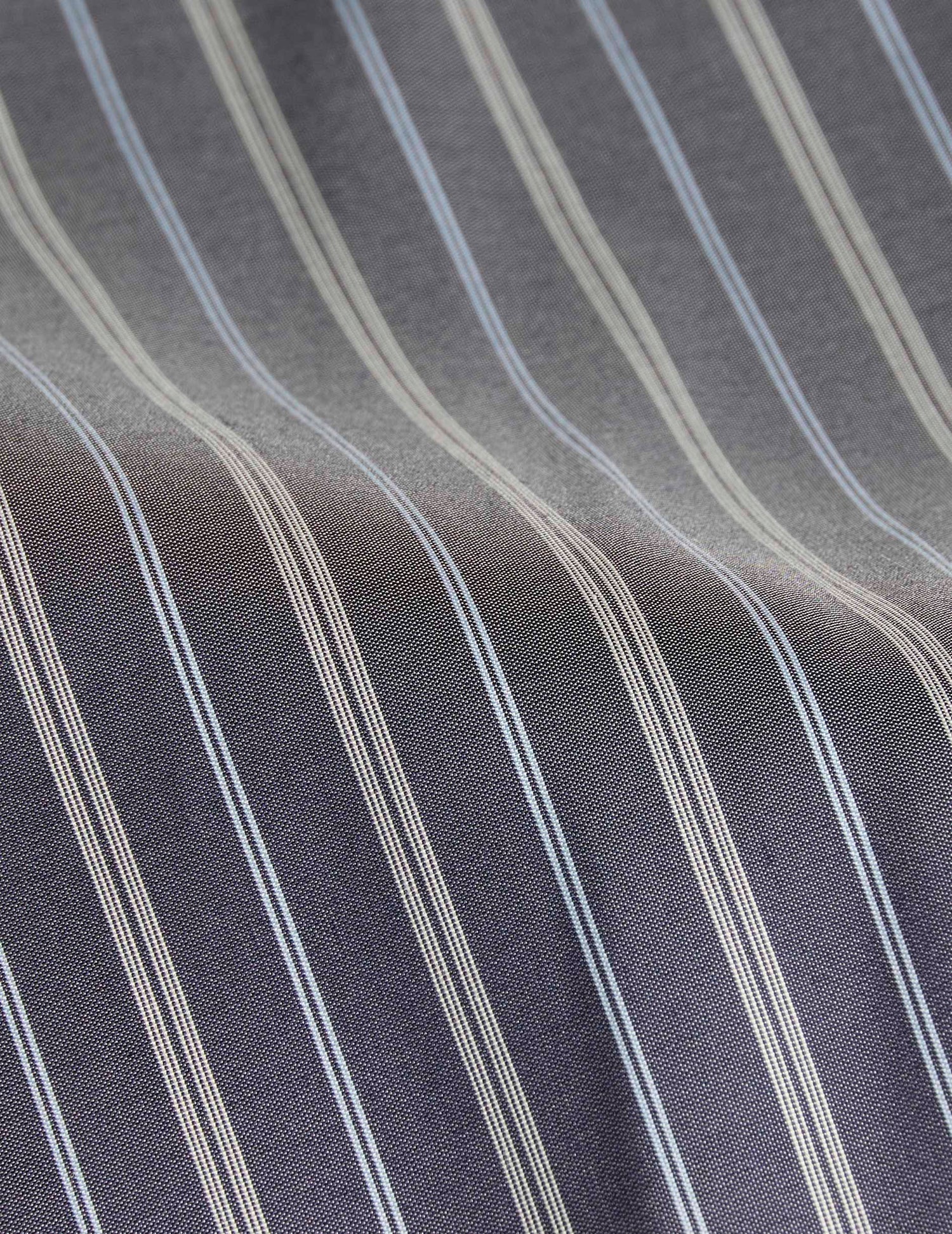 Navy striped Mélinda shirt - Silk - Italian Collar#6