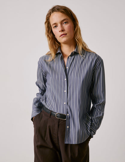 Navy striped Mélinda shirt