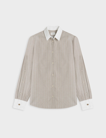 Beige striped Meryl shirt