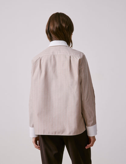 Beige striped Meryl shirt