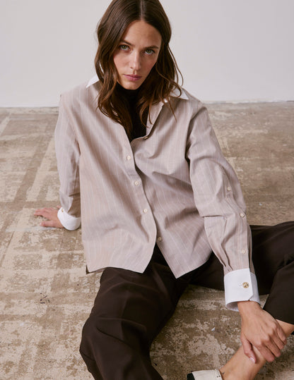 Beige striped Meryl shirt
