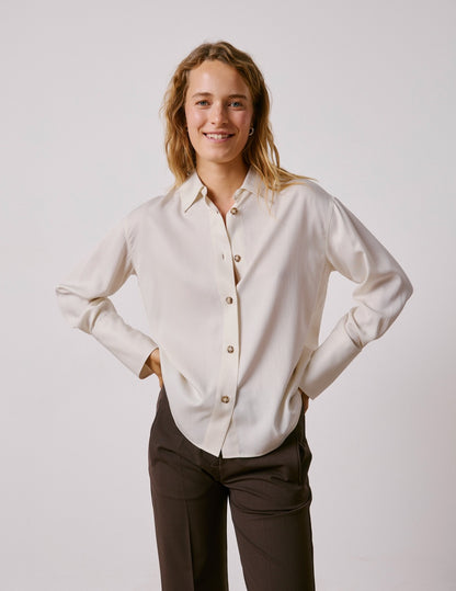 Beige lyocell Mila shirt