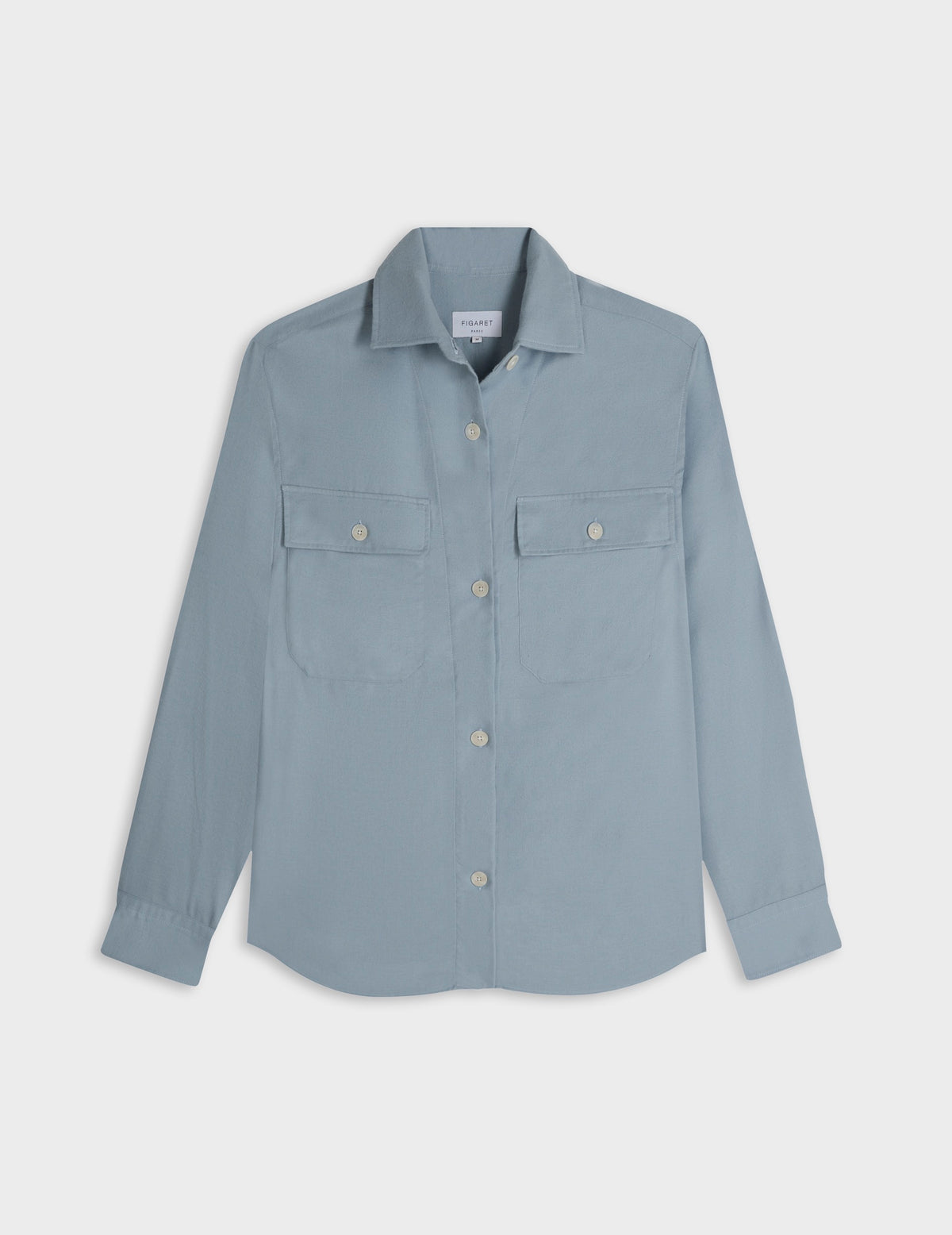 Blue flannel Milena overshirt