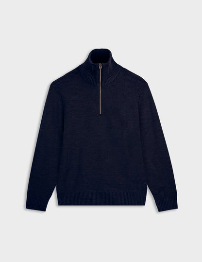 Navy merino wool Massimo sweater
