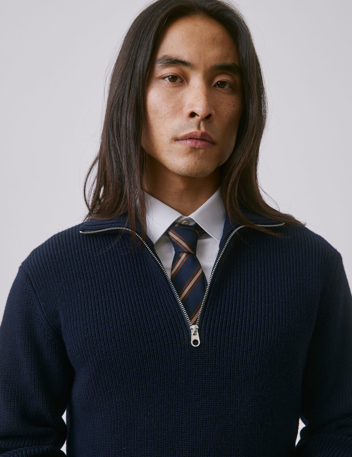 Navy merino wool Massimo sweater