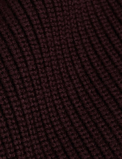 Burgundy merino wool Milo sweater