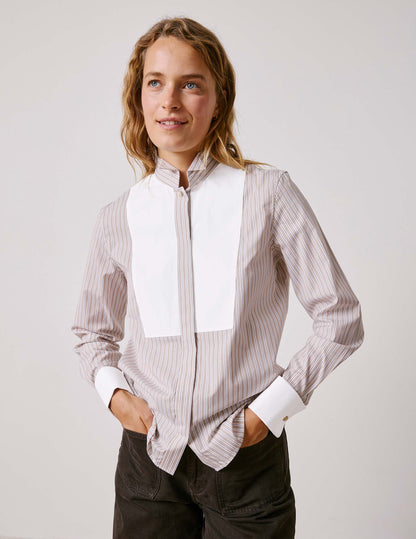 Beige striped Nadine shirt