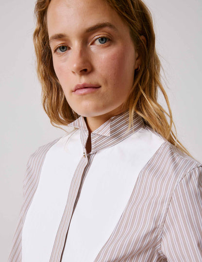 Beige striped Nadine shirt