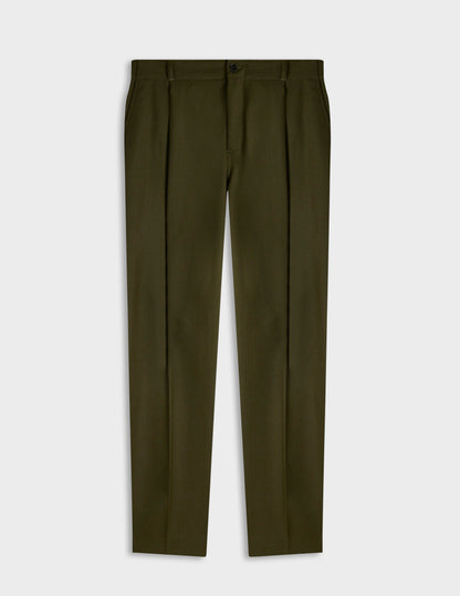 Khaki virgin wool Nataneo pants