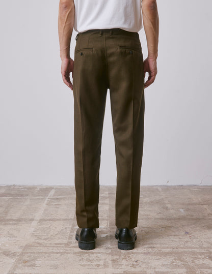 Khaki virgin wool Nataneo pants