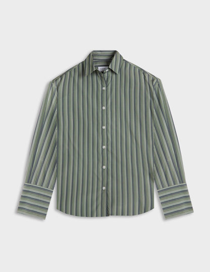 Khaki striped Noliana shirt