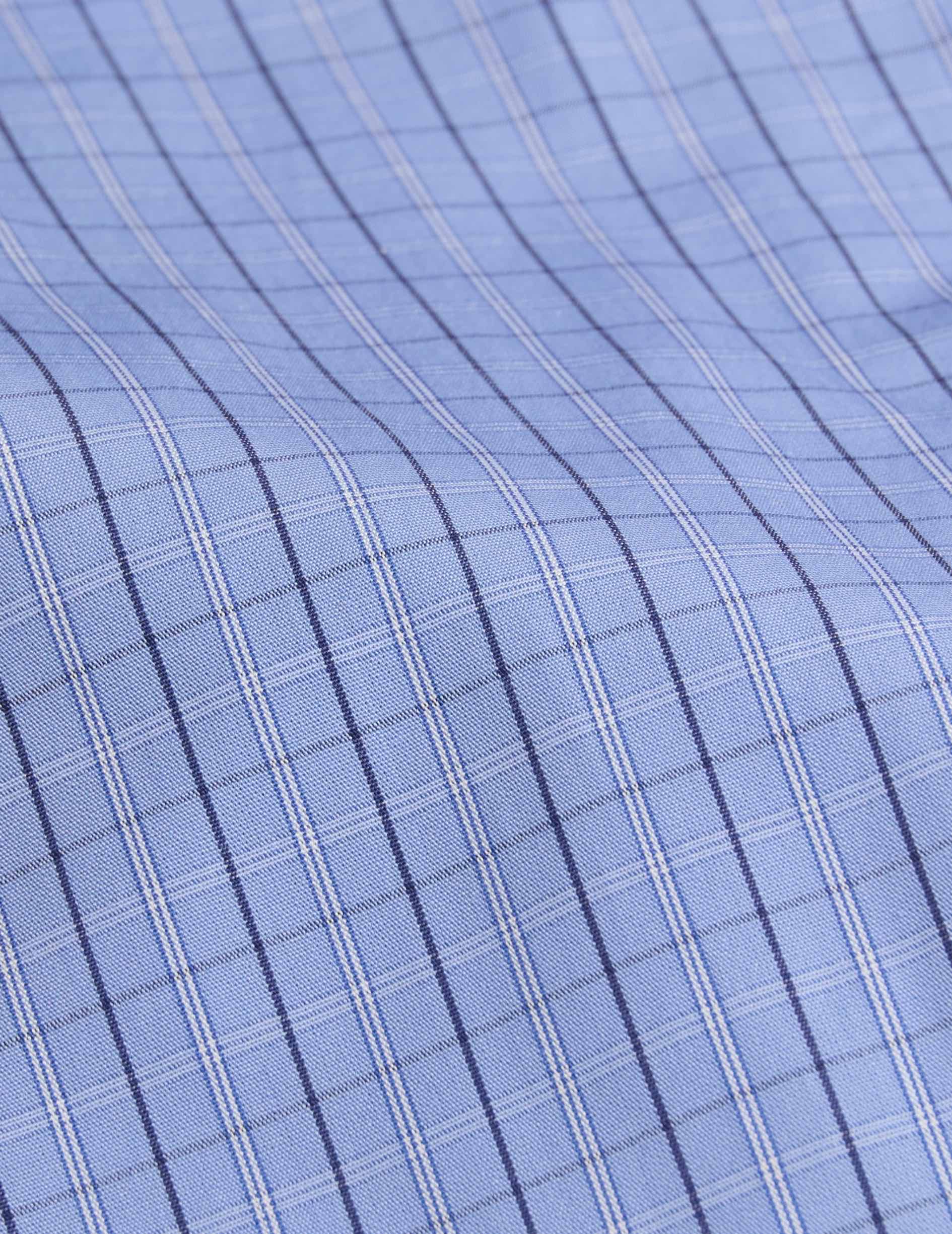 Blue check Nolita shirt - Poplin - Shirt Collar