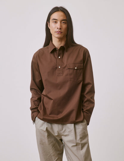 Brown Normann popover shirt