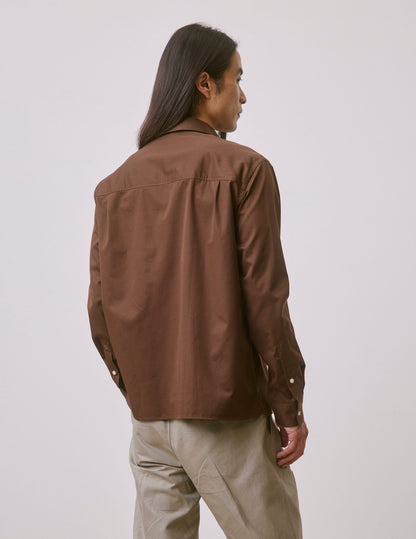 Brown Normann popover shirt