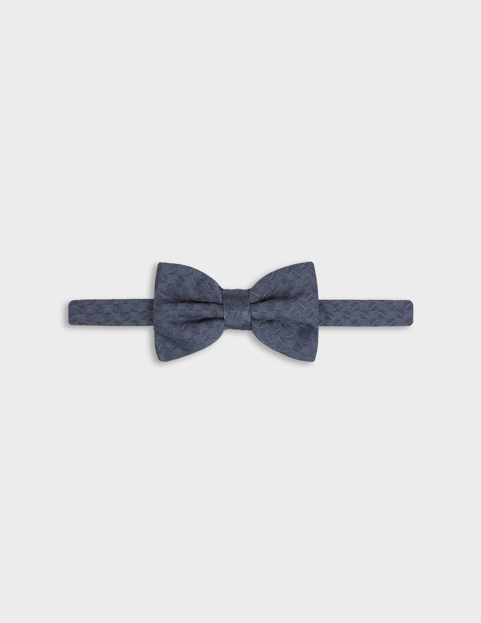 Blue silk bow tie