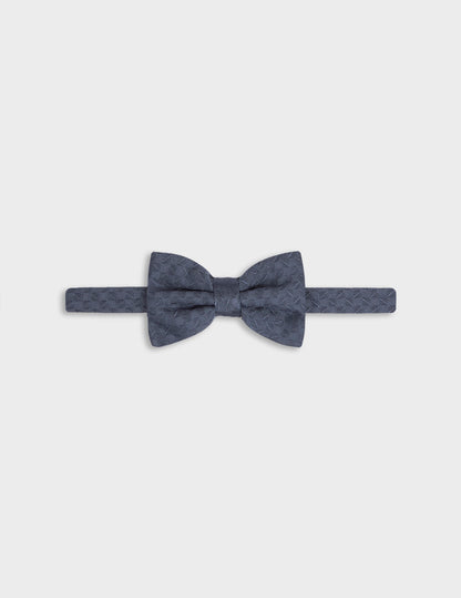 Blue silk bow tie