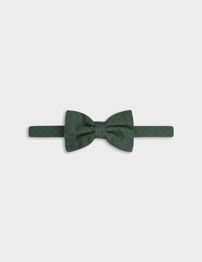 Green silk bow tie