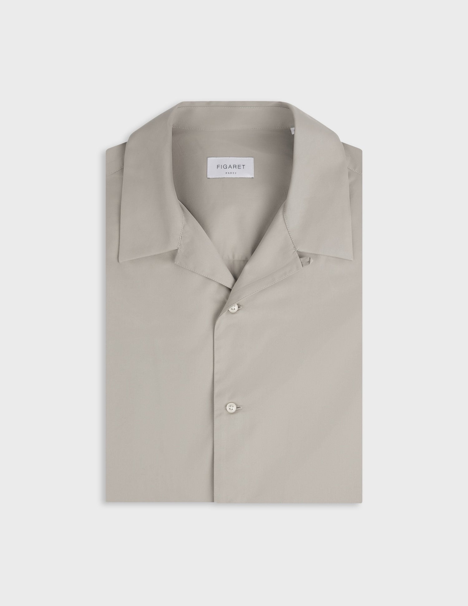 Beige Nylan shirt - Twill - Cuban with bridle Collar#3