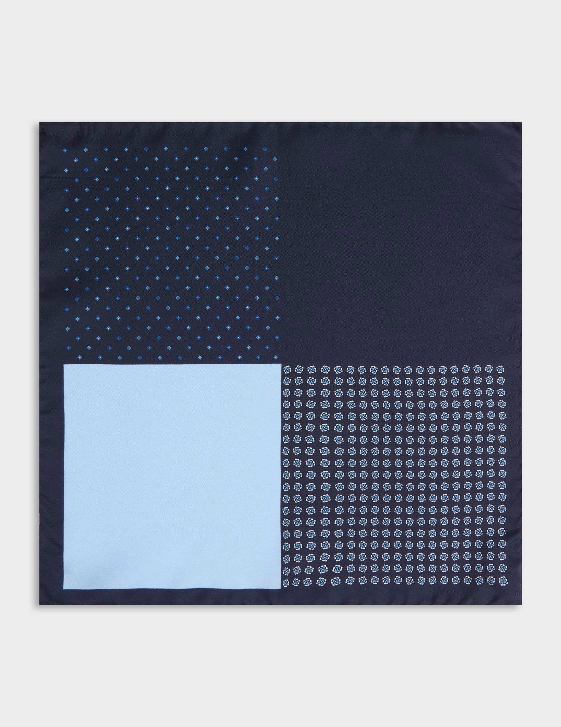 Four-sided silk pocket square
