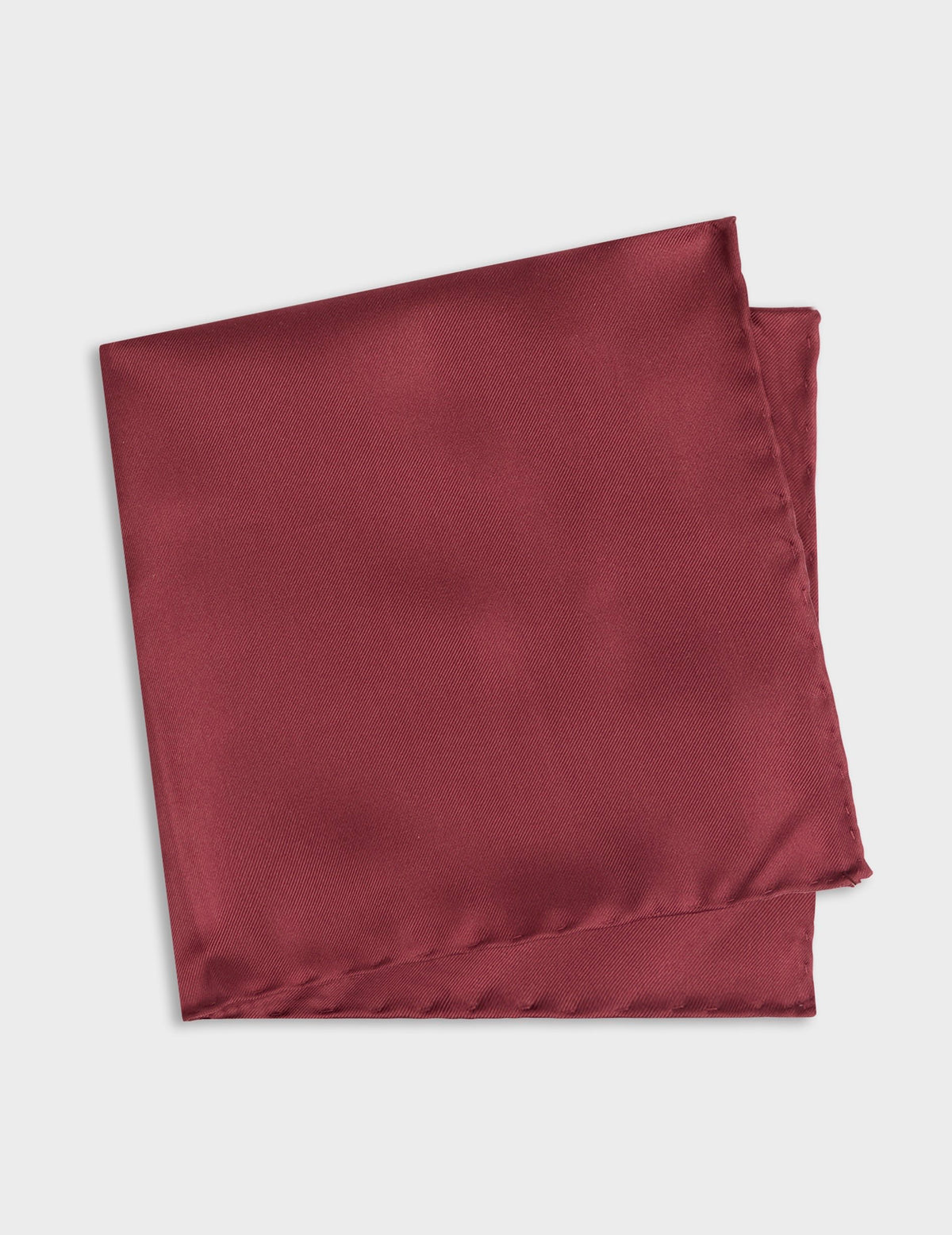 Burgundy silk twill pocket square