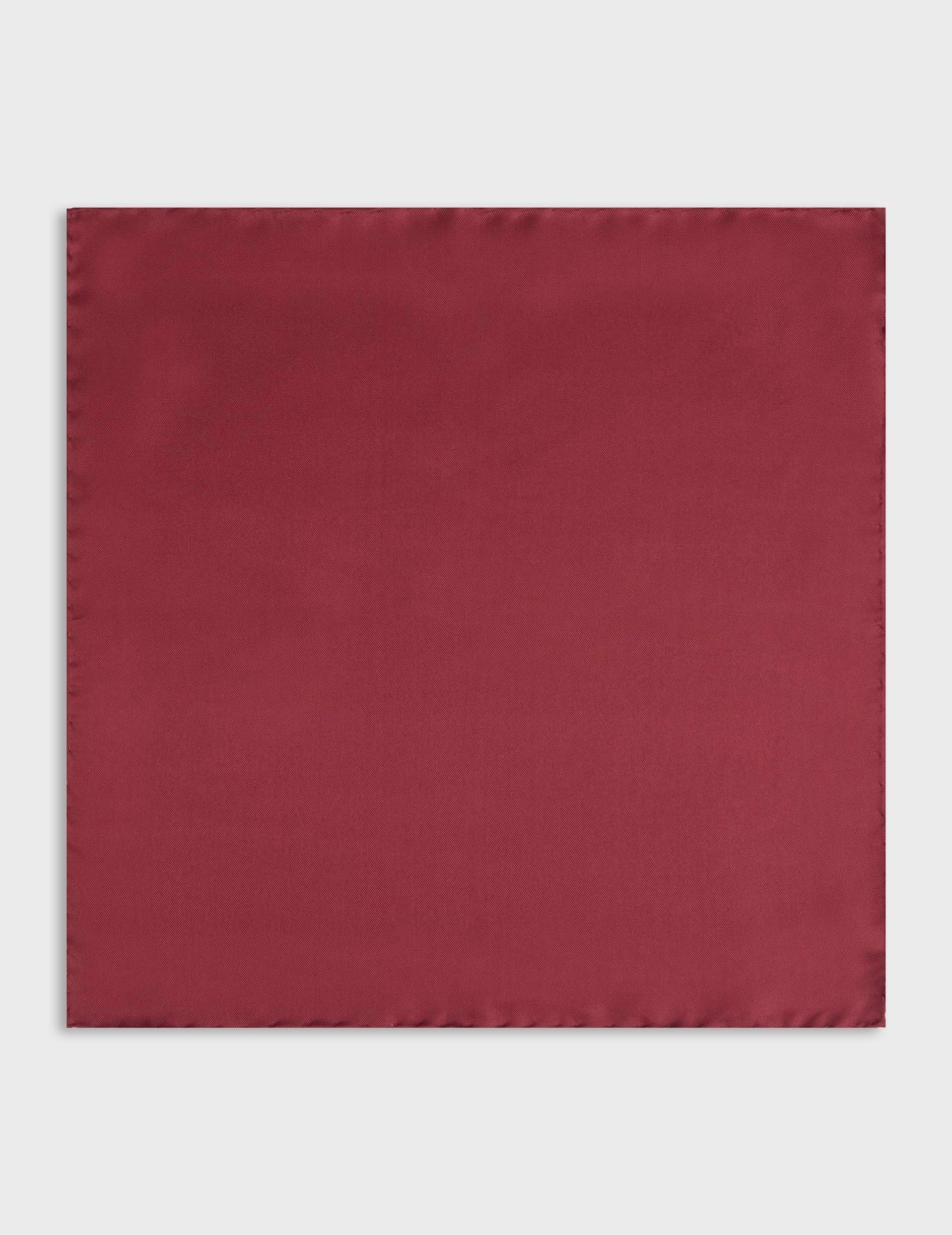 Burgundy silk twill pocket square