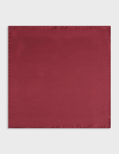 Burgundy silk twill pocket square