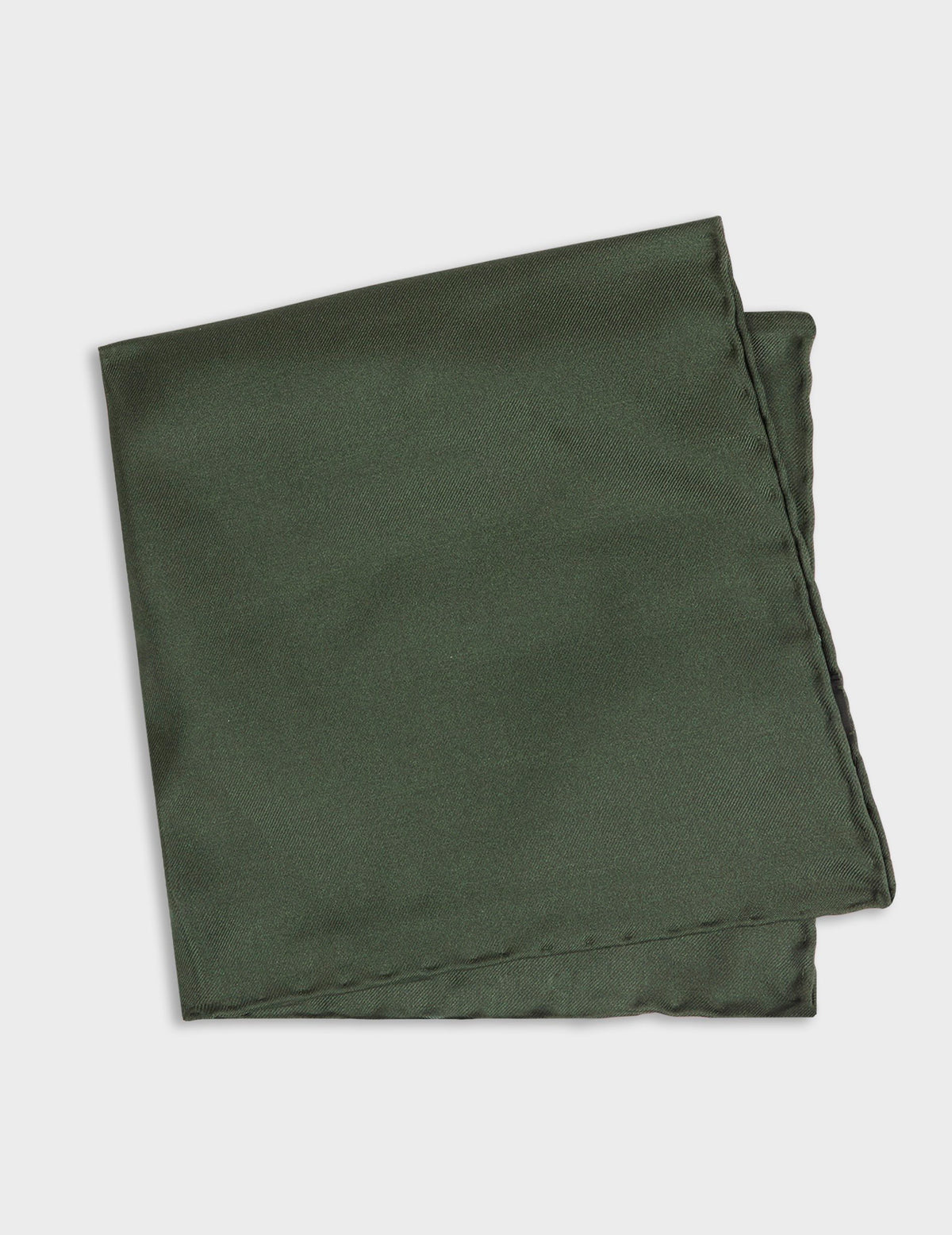 Khaki silk twill pocket square