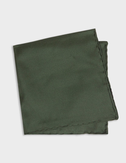 Khaki silk twill pocket square