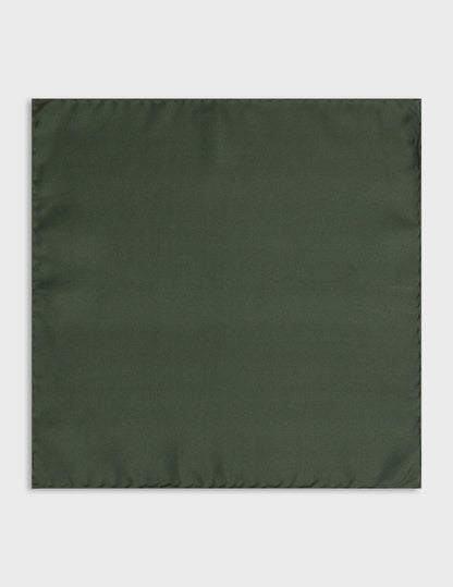 Khaki silk twill pocket square