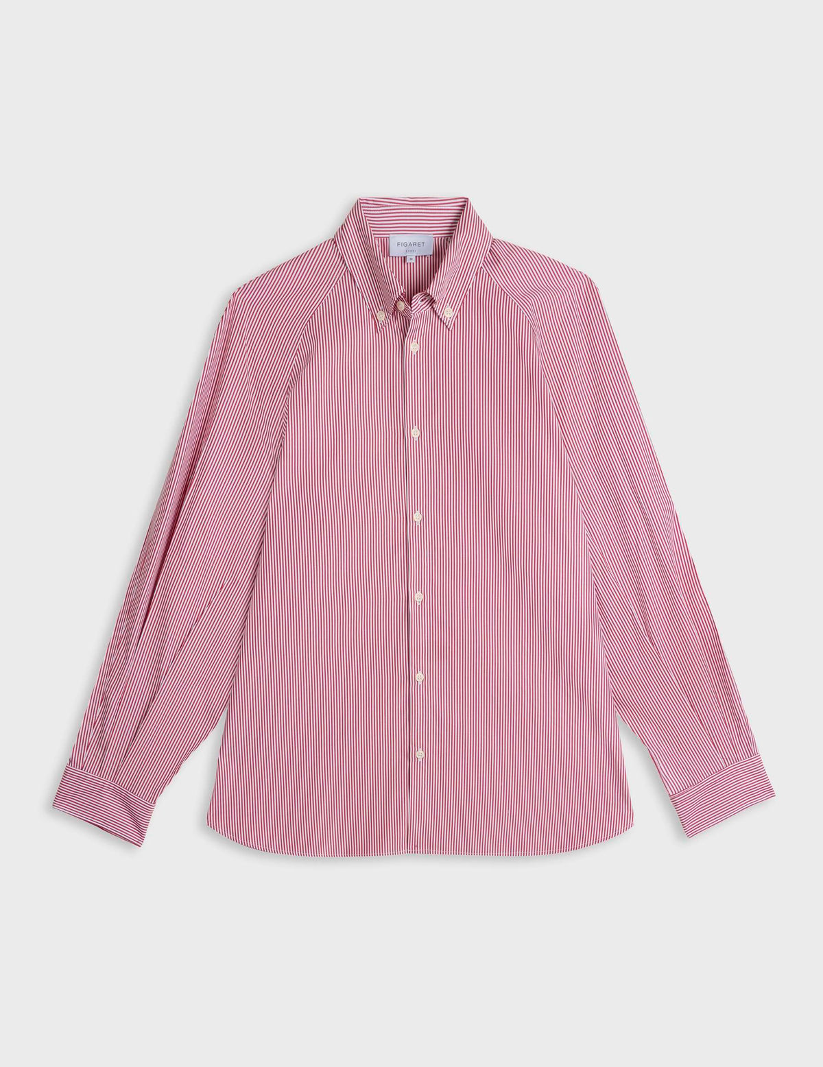 Red striped oversized Paloma shirt - Poplin - American Collar#5