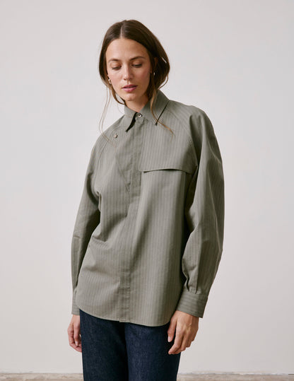 Khaki Pamela overshirt