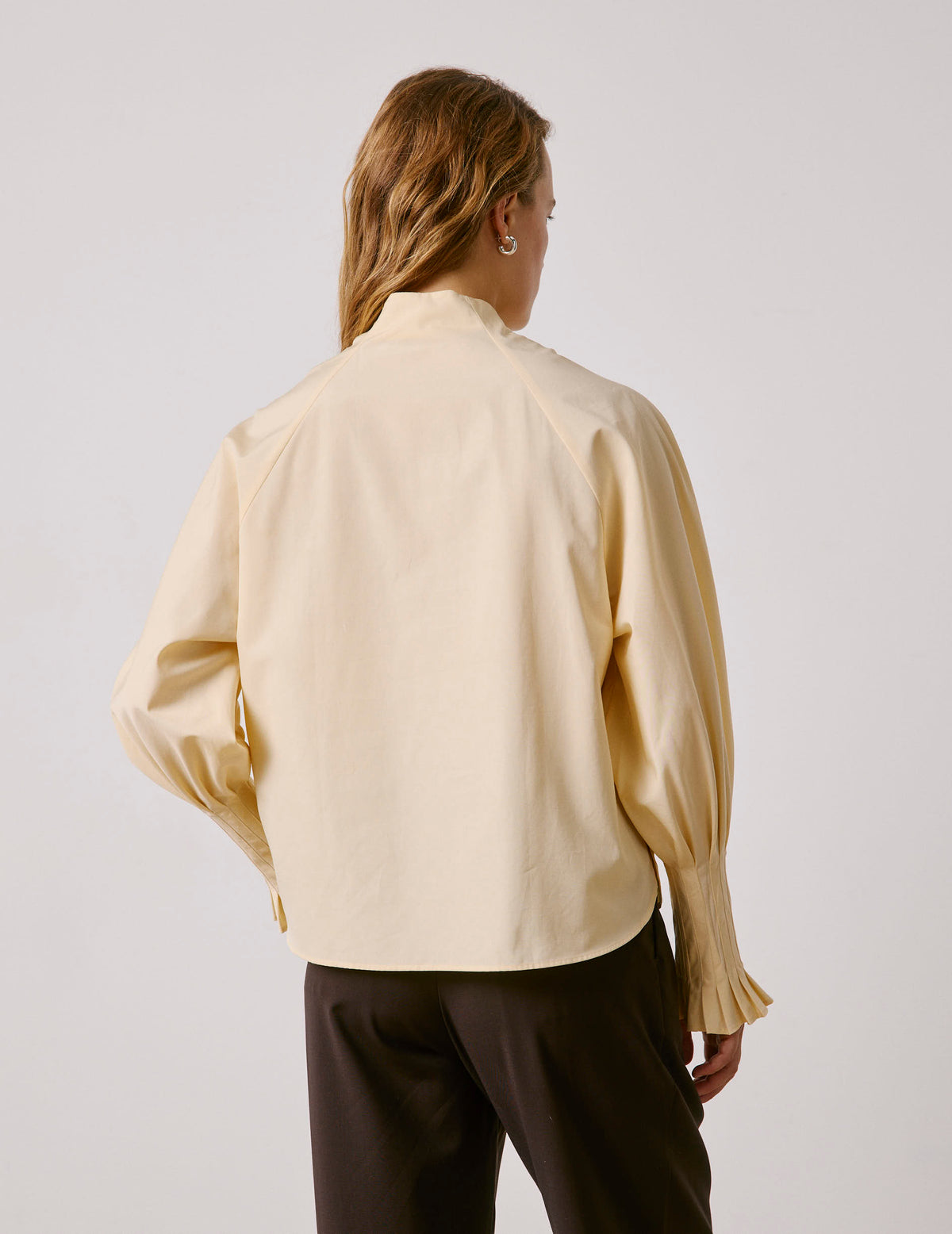 Yellow Paolina blouse - Poplin - Right amount Collar