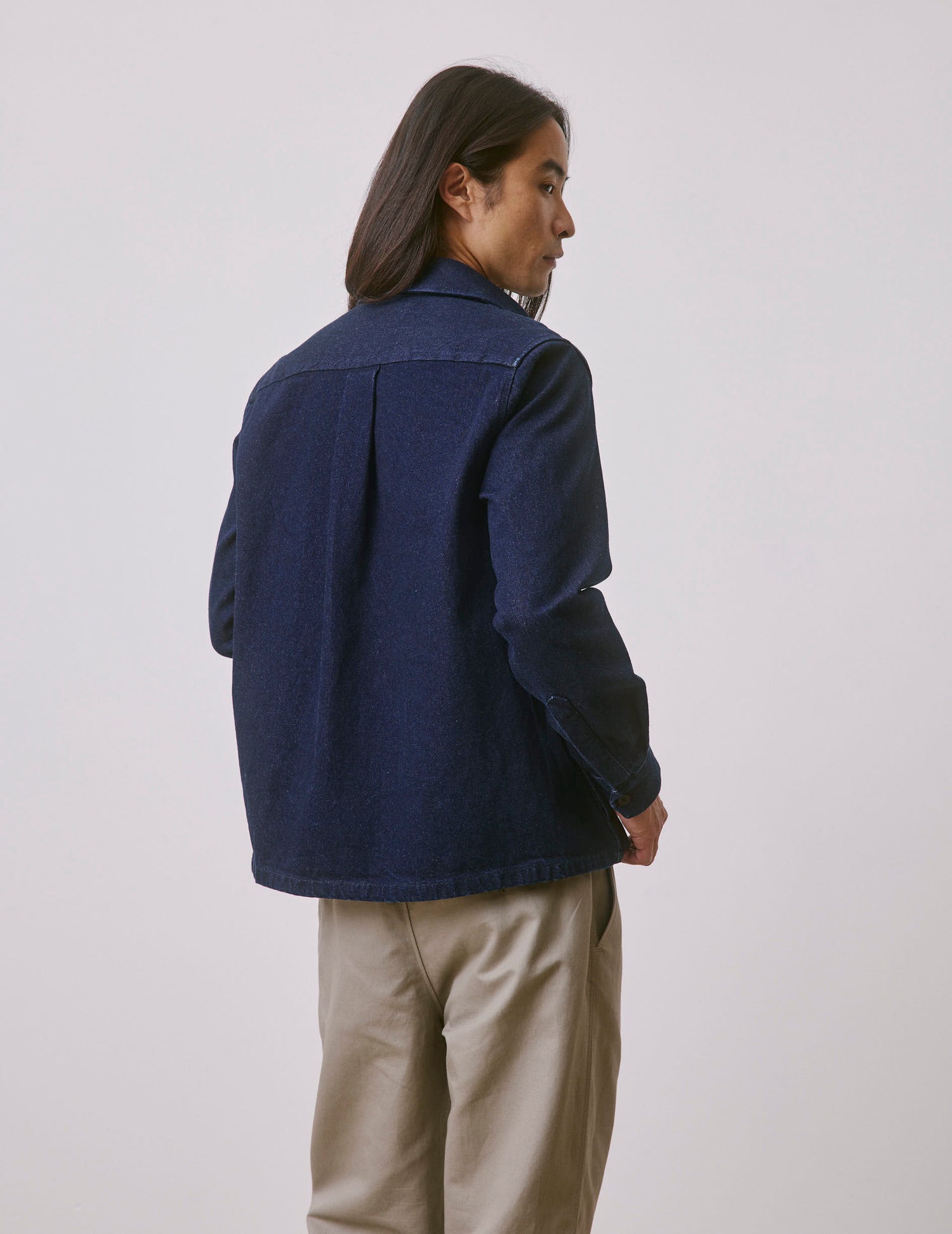 Navy denim Parker shirt - Denim - French Collar#3
