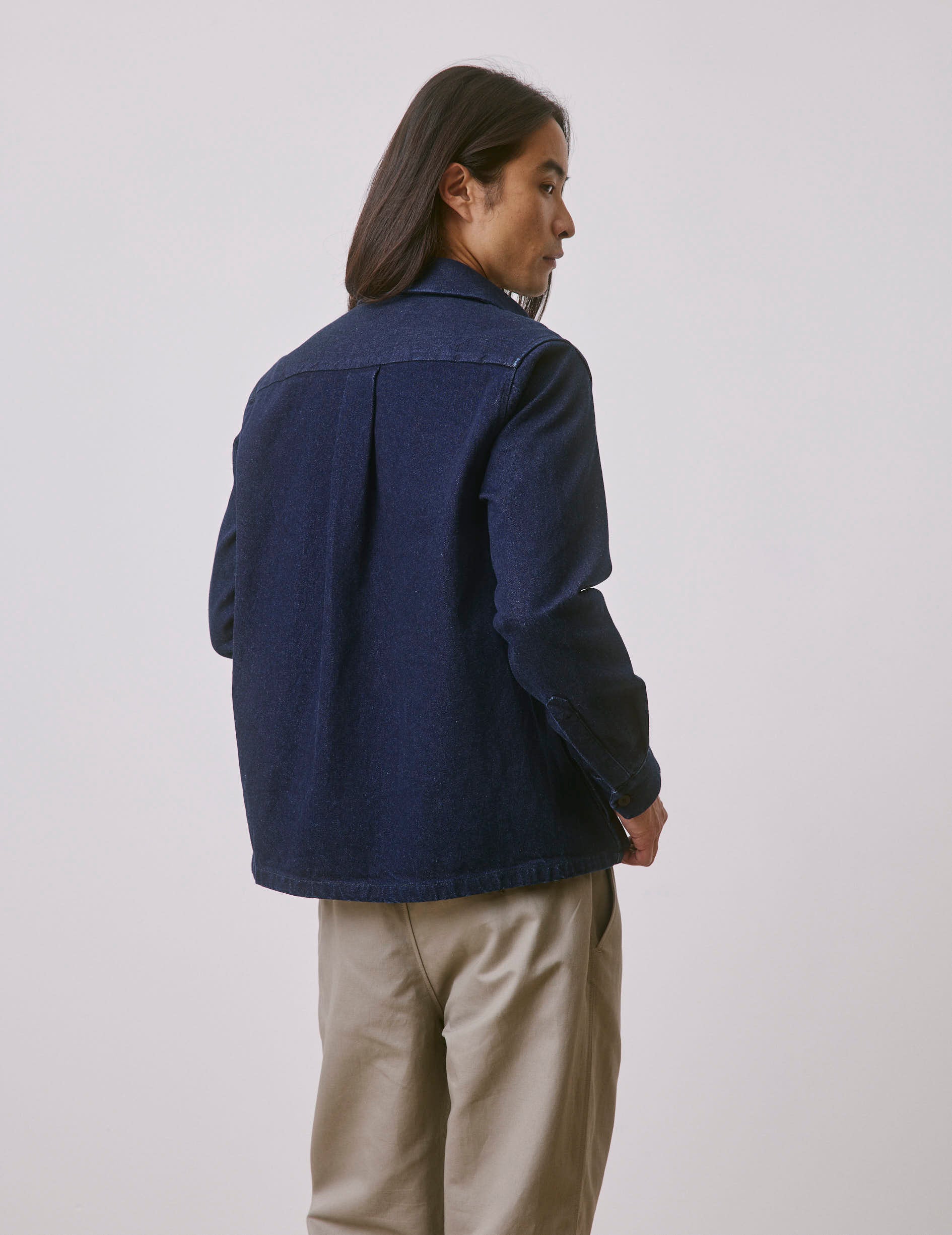Navy denim Parker shirt - Denim - French Collar