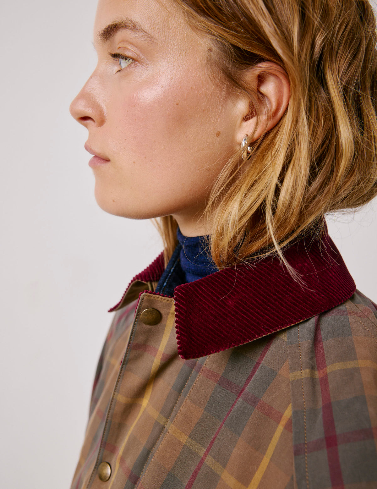 Brown check cotton Penelope jacket