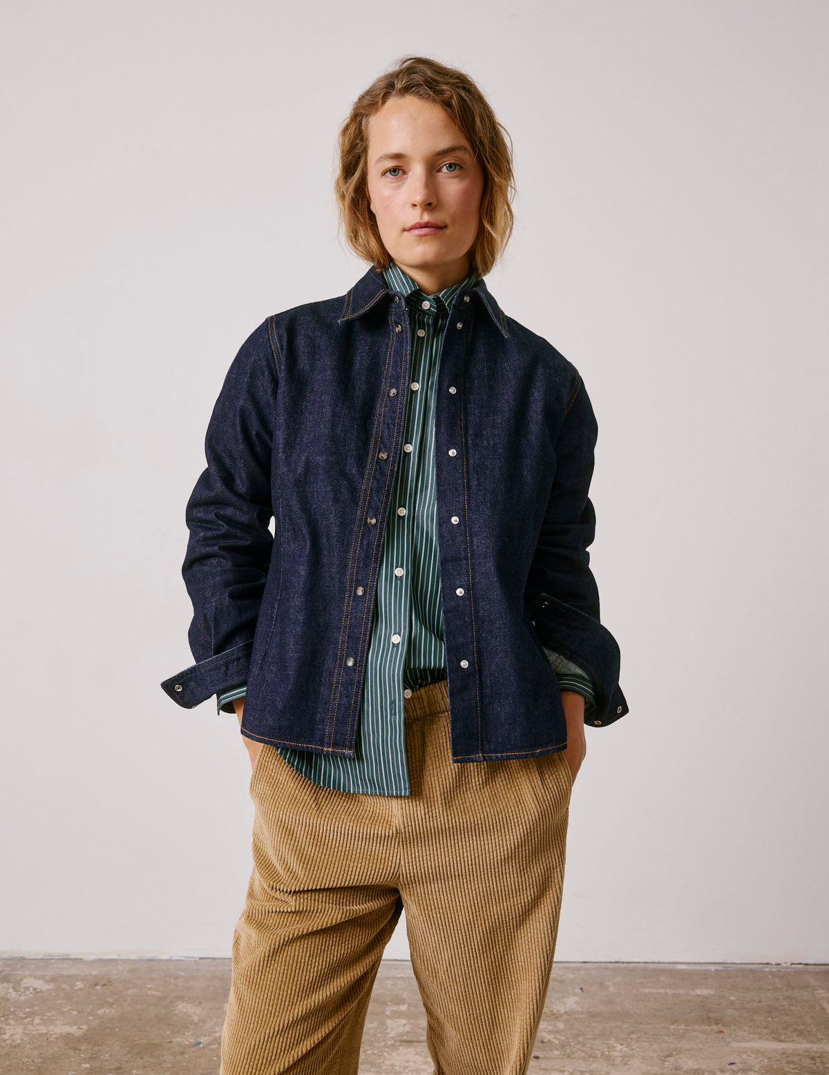 Navy denim Penny shirt - Denim - Shirt Collar
