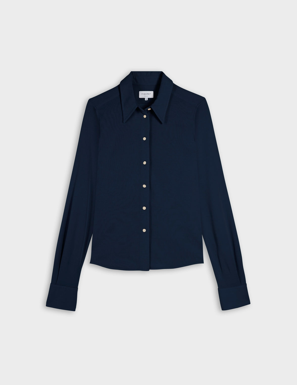 Navy blue jersey Peppa shirt - Viscose - Long Collar