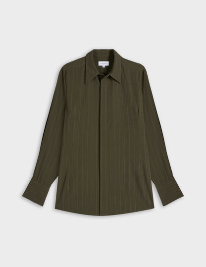Khaki striped Pétale shirt