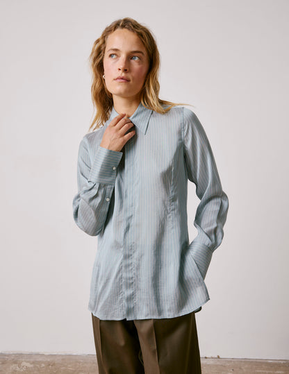 Light blue striped Pétale shirt