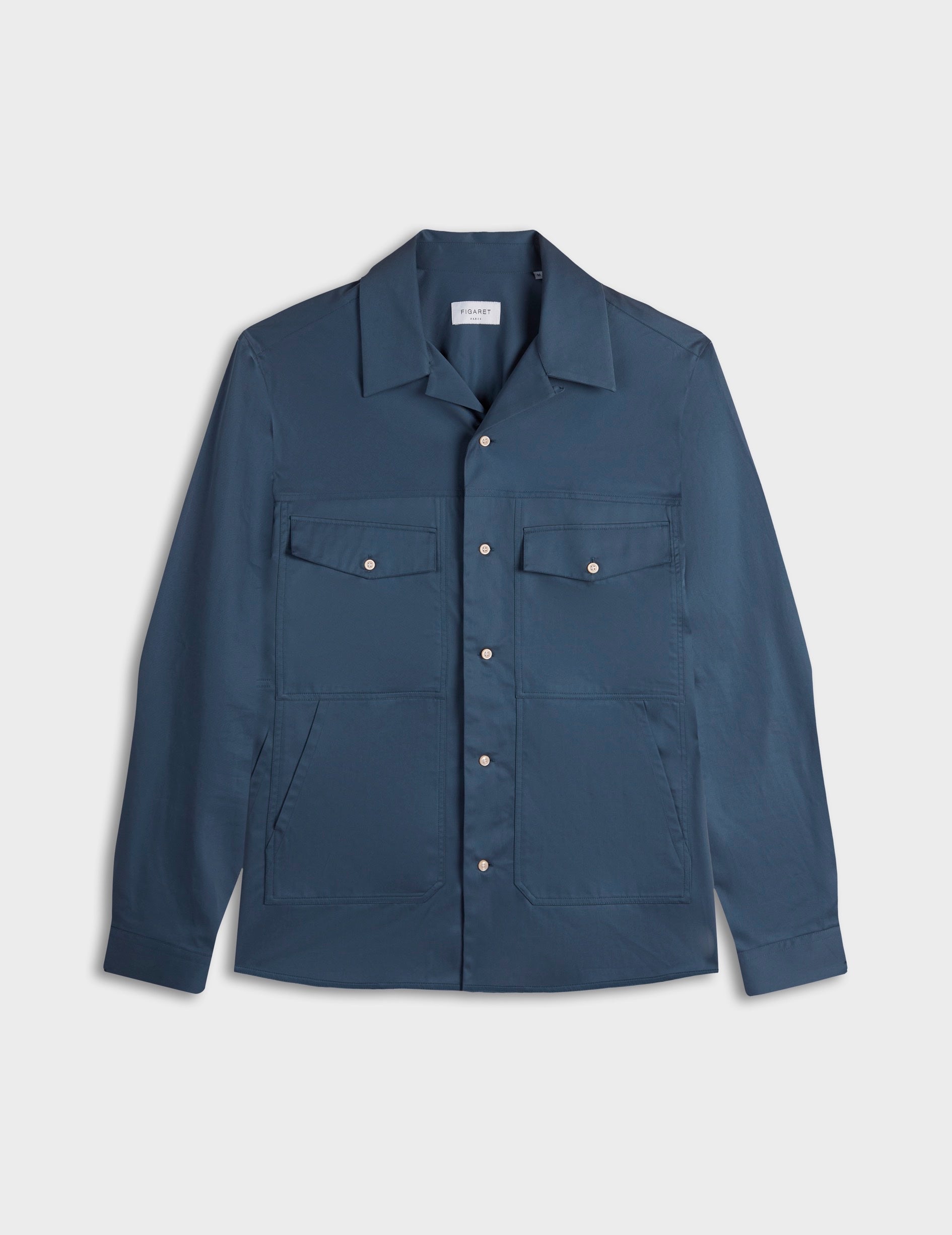 Blue Pharell shirt - Twill - Shark Collar