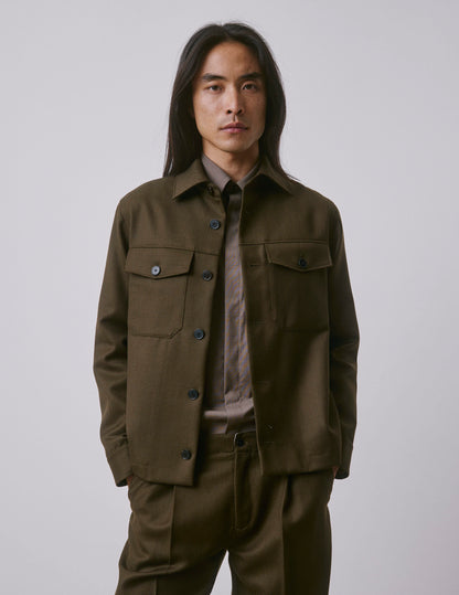 Khaki virgin wool Phileas jacket