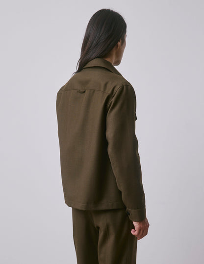Khaki virgin wool Phileas jacket