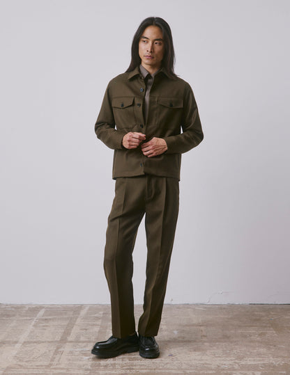 Khaki virgin wool Phileas jacket