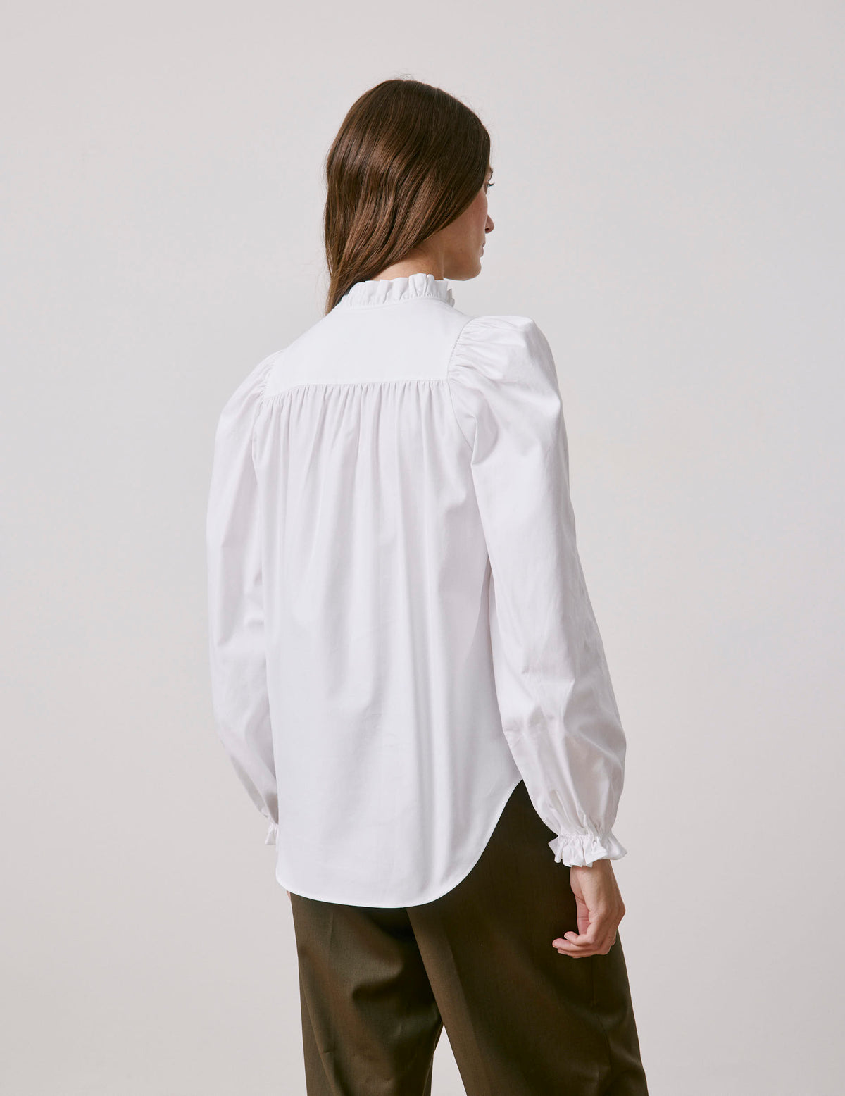 White Phillie blouse - Twill - Victorian Collar