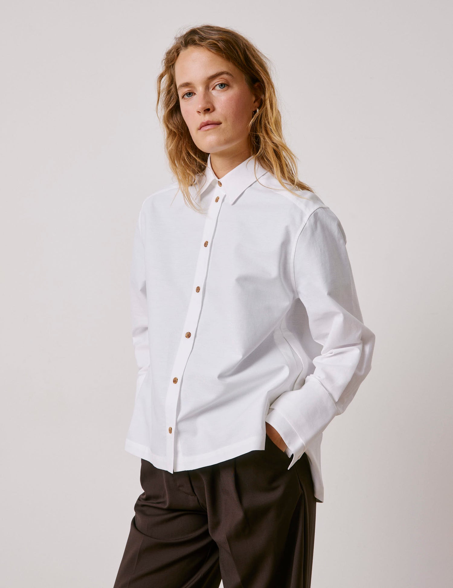 White Phoebie shirt - Oxford - Shirt Collar#3