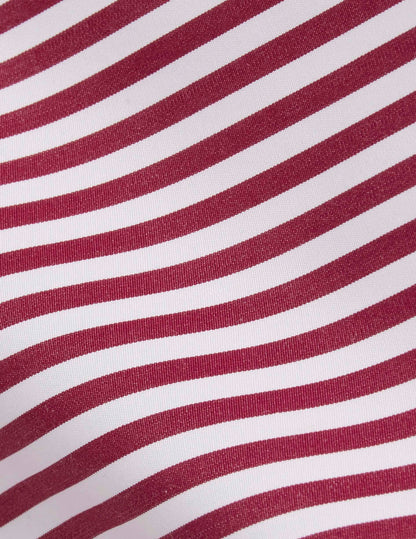 Burgundy striped oversized Pia shirt
