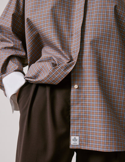 Camel check oversized Pia shirt